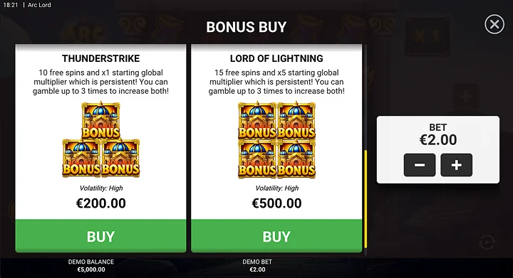 Bonusserne Thunderstrike Bonus og Lord of Lightning i Arc Lord